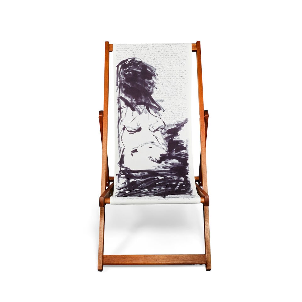 Dame Tracey Emin (British, born 1963) Deck Chair Multiple, 2007, printed in black on fabric with... - 3