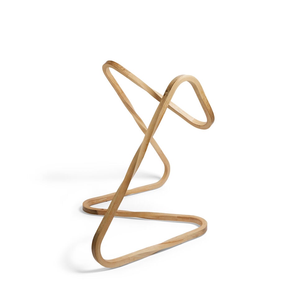 Richard Deacon (British, born 1949) Twist & Turn Wooden sculpture, 2014, incised '28' from the e... - 2