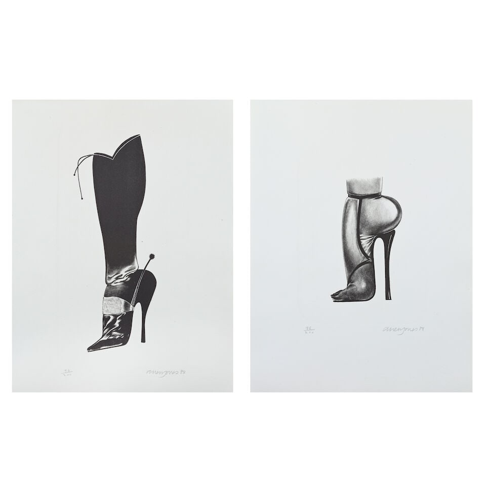 Allen Jones R.A. (British, born 1937) Shoe Box The complete portfolio, 1968, comprising seven l... - 2