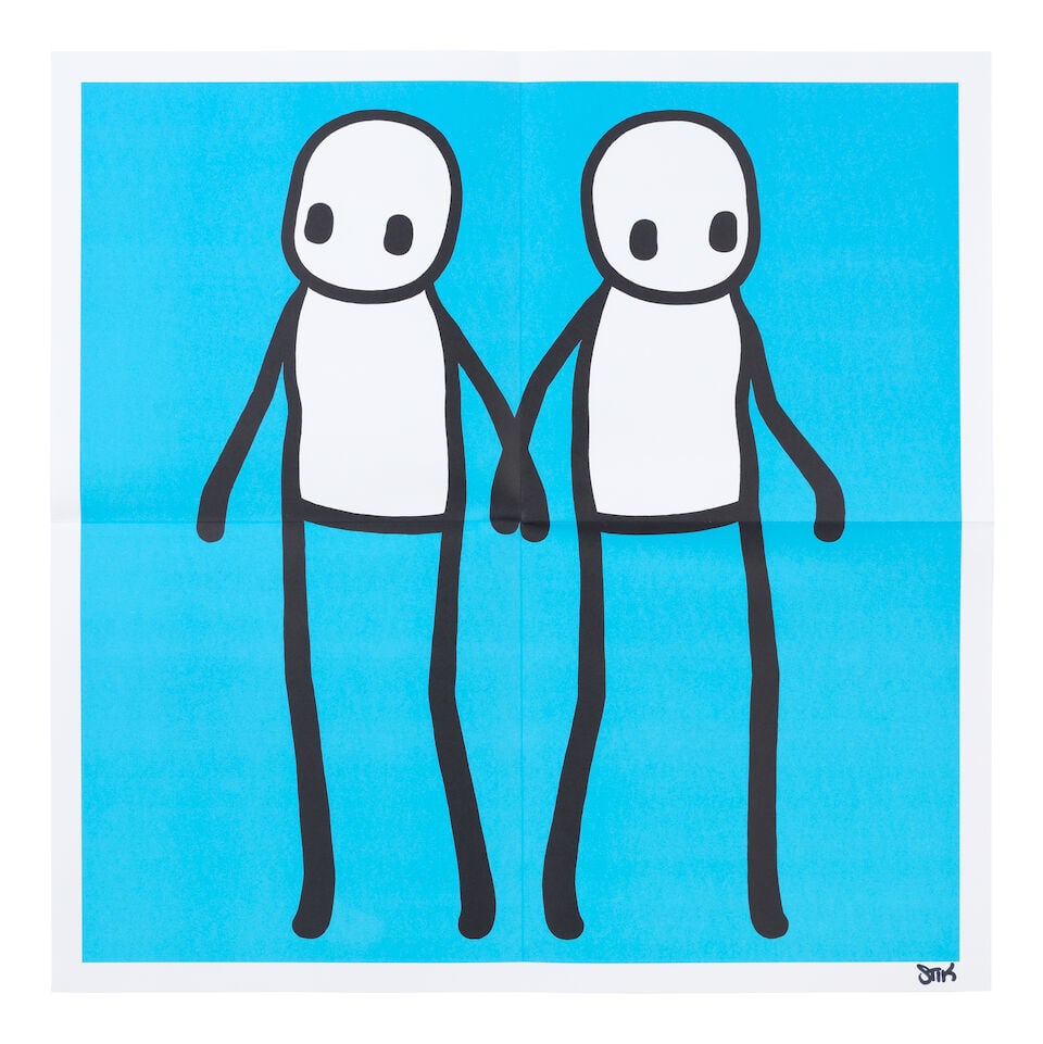 Stik (British, born 1979) Holding Hands (Red, Yellow, Orange, Blue & Teal) The complete set of f... - 5