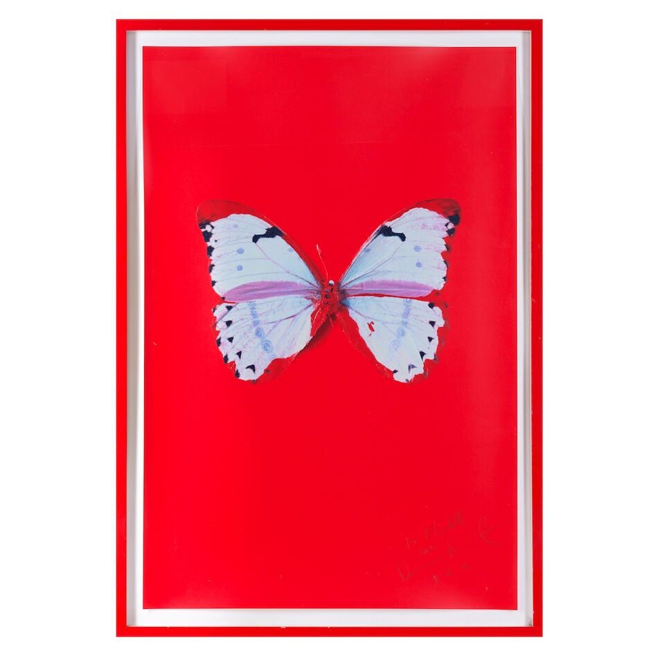 Damien Hirst (British, born 1965) Untitled (Red Butterfly) Screenprint and polymer gravure in co... - 3