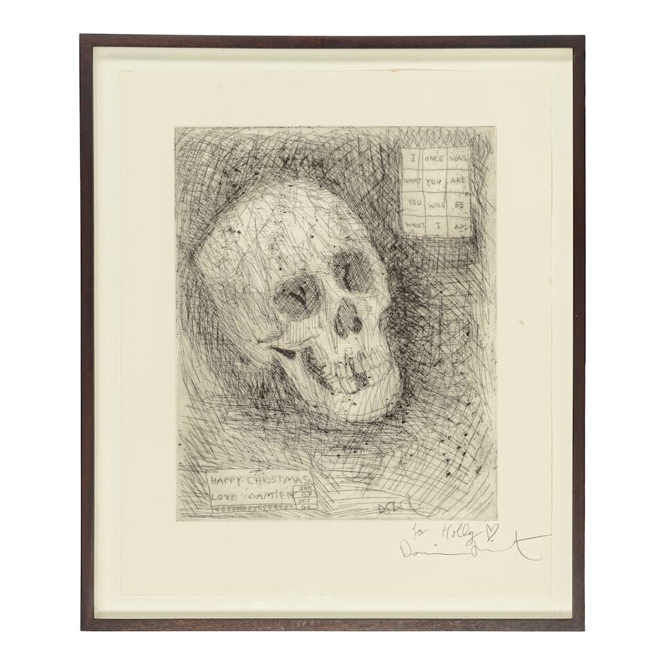 Damien Hirst (British, born 1965) Happy Christmas (Skull) Etching with tone, 2006, on thick wove... - 3