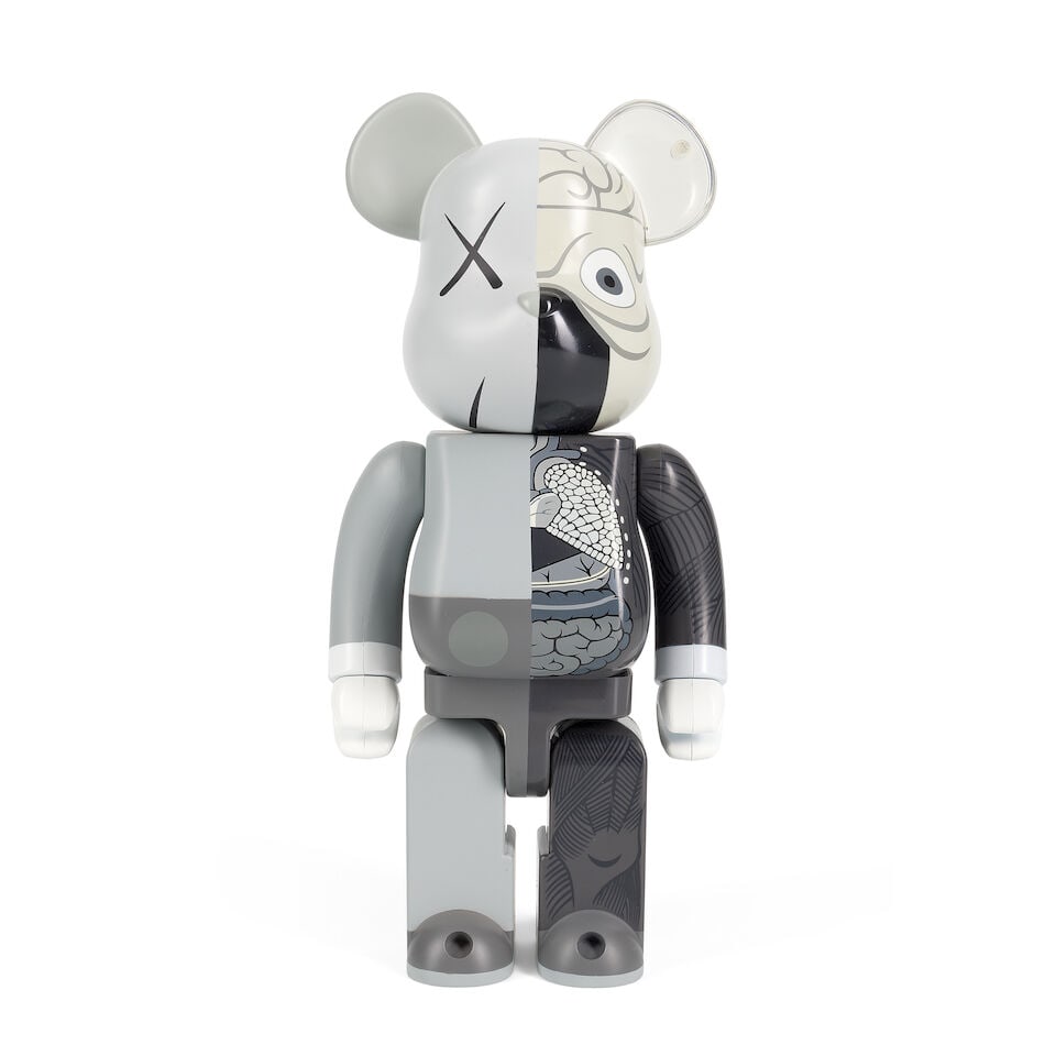 KAWS X Be@rbrick (American, born 1974) Dissected Companion (Grey) Painted cast vinyl multiple, 2... - 2