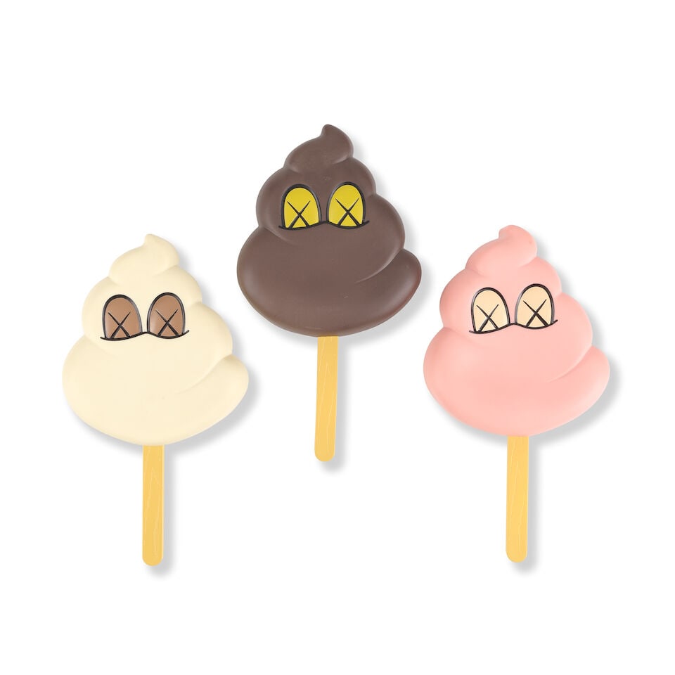 KAWS (American, born 1974) Warm Regards Bar (Chocolate; Strawberry; Vanilla) The complete set of... - 3