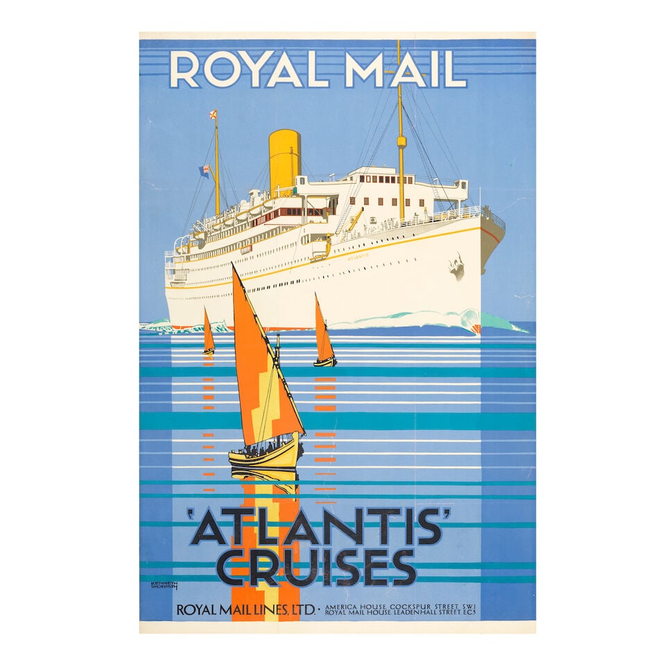 KENNETH D. SHOESMITH (1890-1939) ROYAL MAIL. Atlantis cruises (1 of 3)