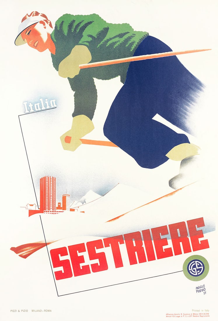 after MARIO PUPPO (1905- 1977) SESTRIERES, Italia (1 of 1)