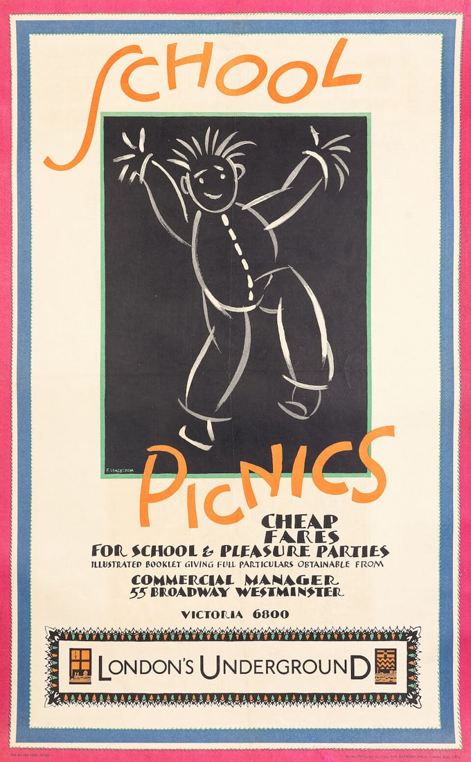 FREDA LINGSTROM (1893-1959) SCHOOL PICNICS, LONDON UNDERGROUND (1 of 1)