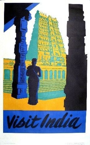 DAVID KLEIN (1918-2005) INDIA fly TWA - 2