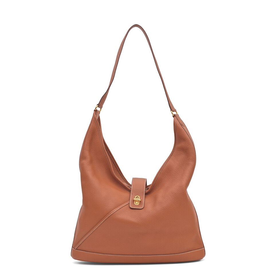 Hermès: a Fauve Barenia Leather Hobo Bag 1995 (includes dust bag) (1 of 2)