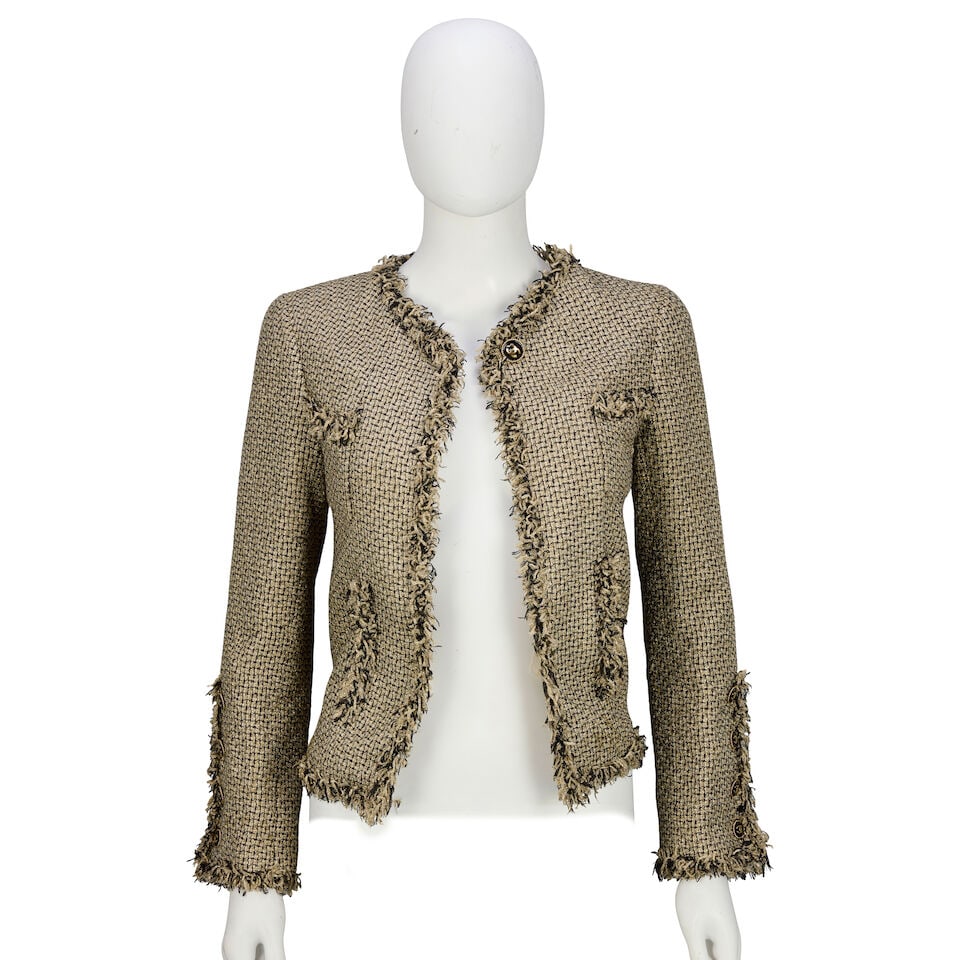 Chanel: a Black and Gold Classic Blazer Jacket Spring 2007, Runway Look 41 (1 of 2)