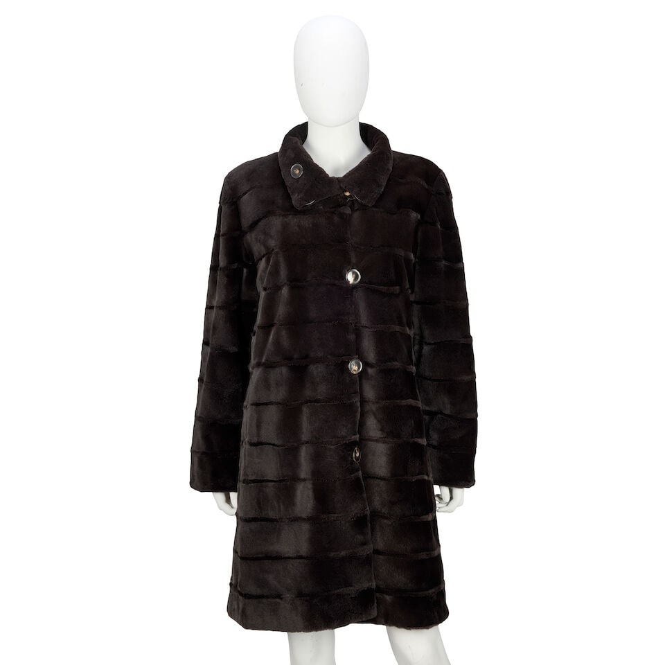 A Sheared Mink and Loro Piana Storm System® Reversible Long Coat (1 of 2)