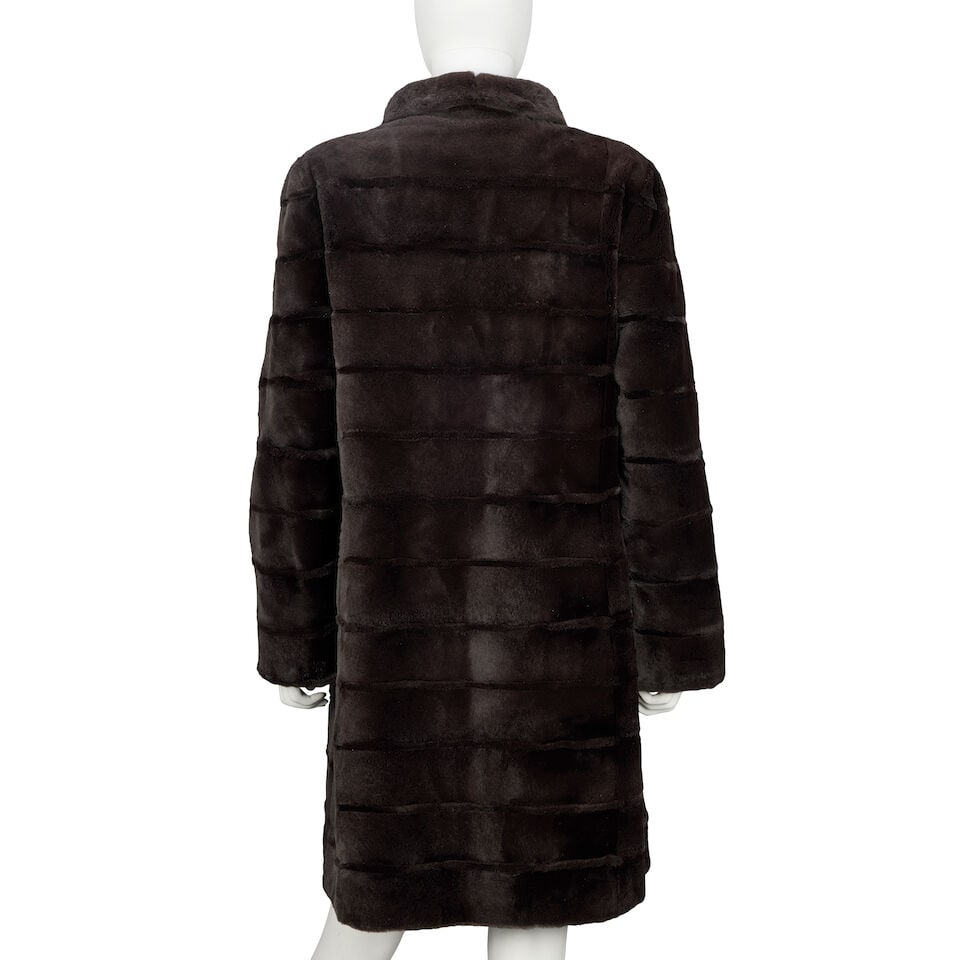A Sheared Mink and Loro Piana Storm System® Reversible Long Coat - 2