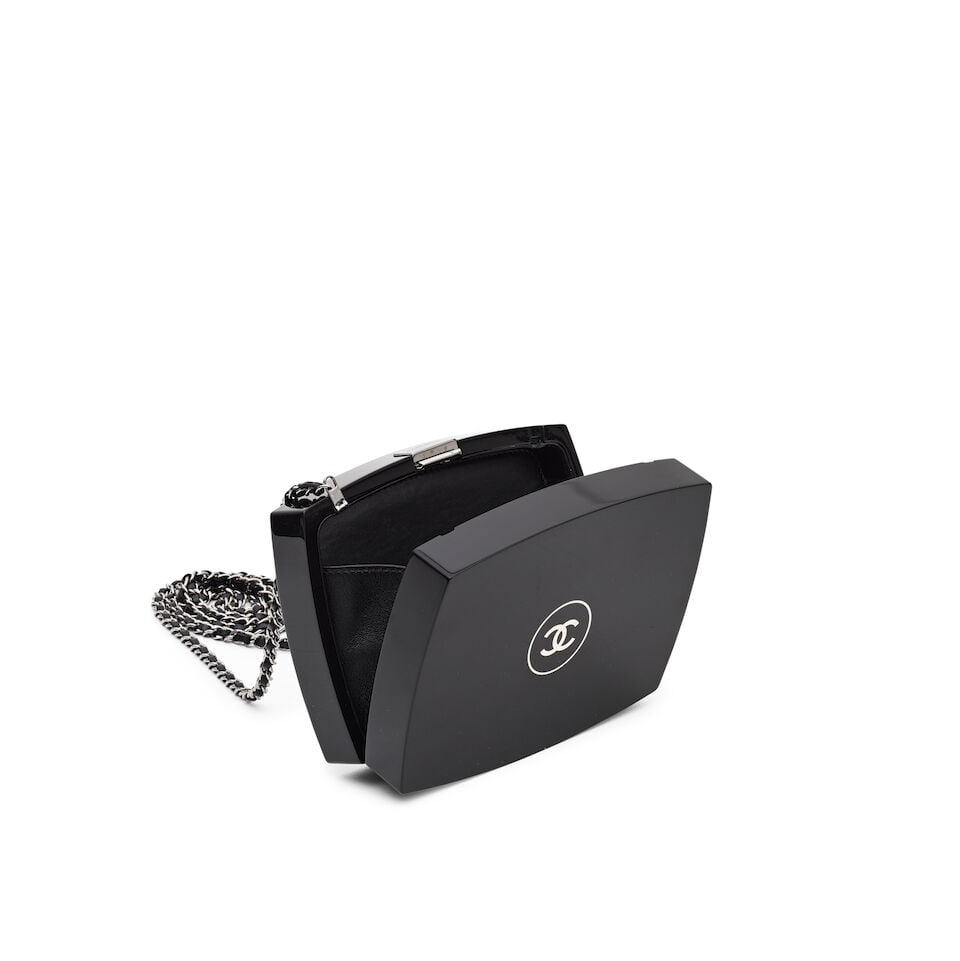 Chanel: a Plexiglass Compact Powder CC Minaudière 2015-16 (includes serial sticker, authent... - 2