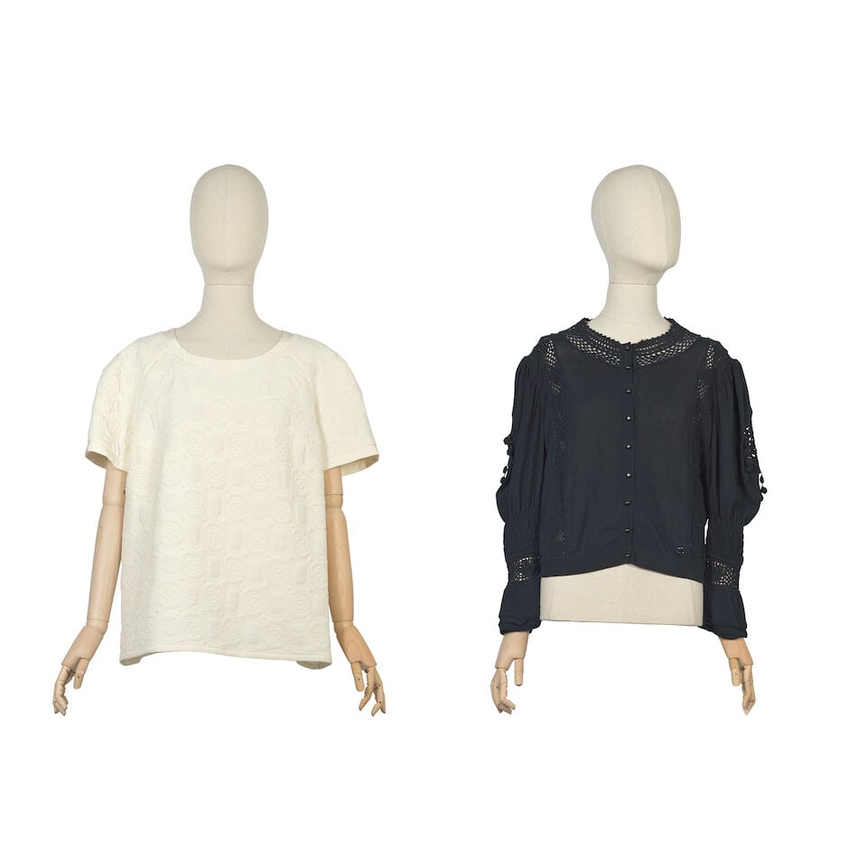 Chanel: a White Silk Top and a Black Cotton Top (1 of 2)