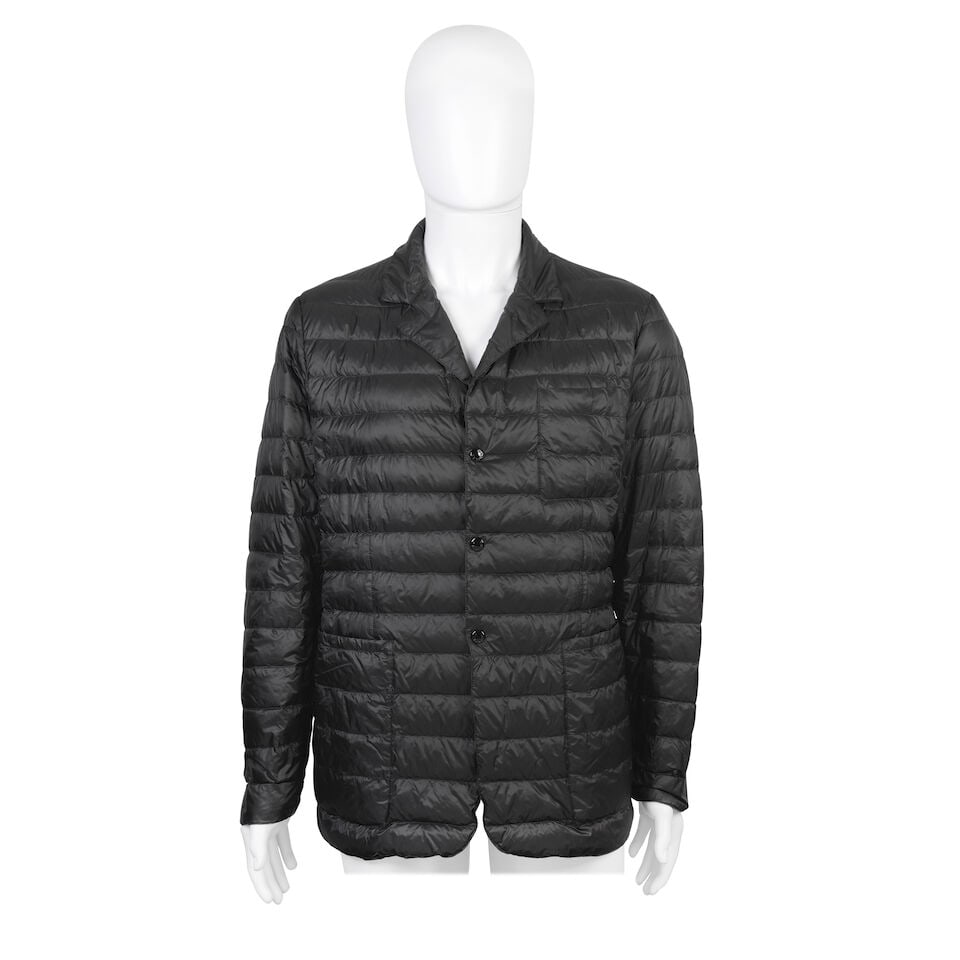 Moncler: a Men's Black Padded Nylon Jacket (1 of 2)