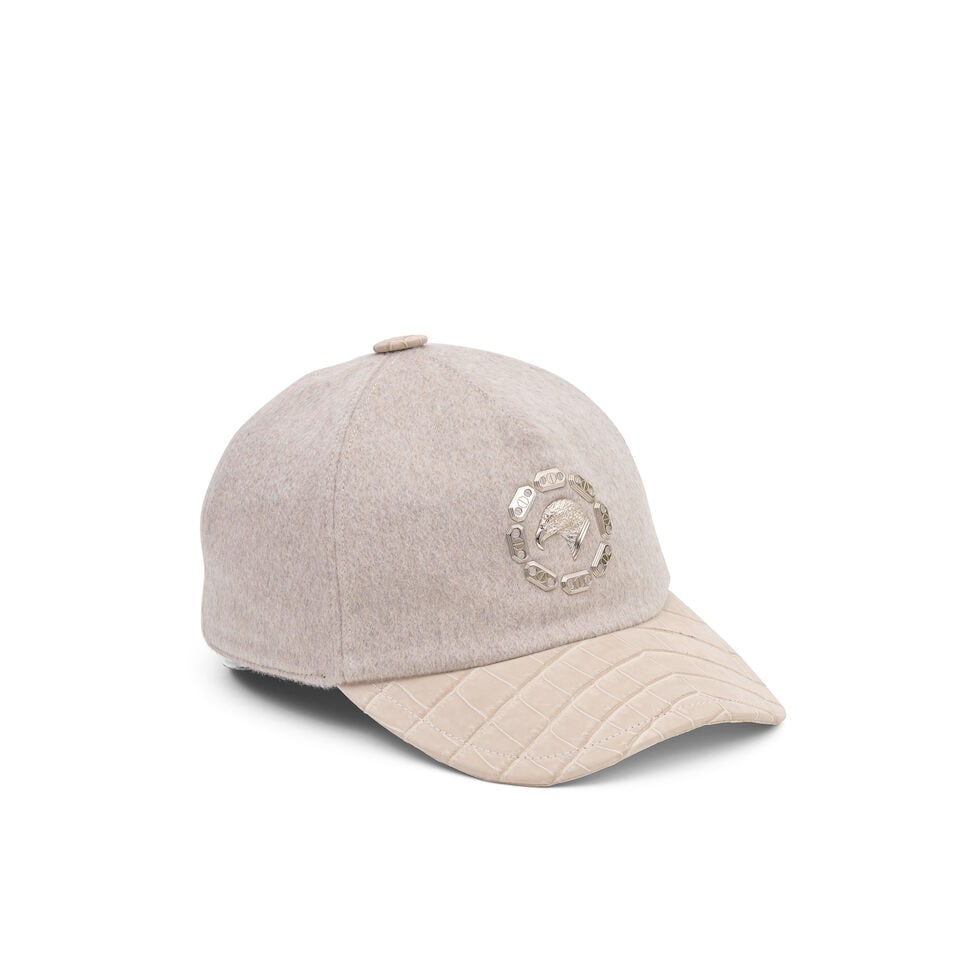 Stefano Ricci: a Men's Cashmere and Crocodile Baseball Cap (1 of 4)