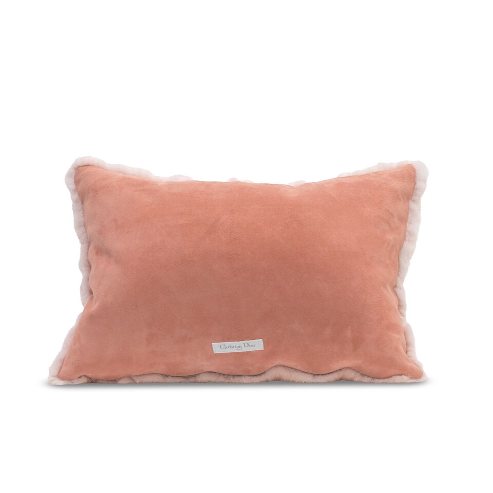 Christian Dior: a Pastel Pink Mink Cushion c. 2023 - 2