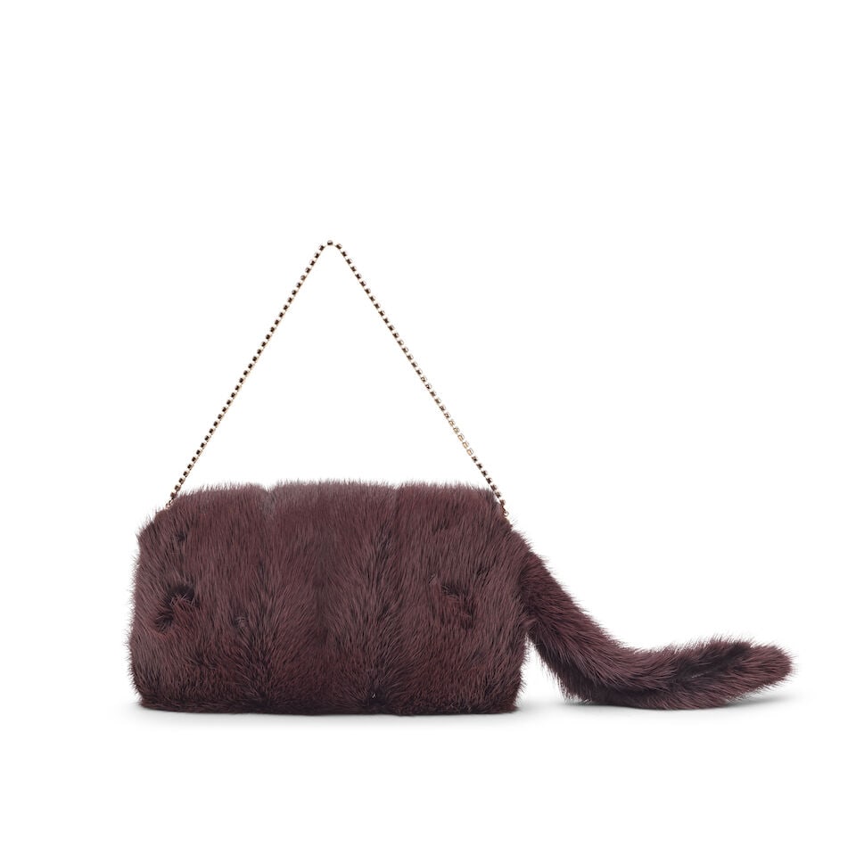 Gucci: a Purple Mink Fur Dragon Pearl Clutch Autumn/Winter 2004, Runway look 39 (includes dust bag) - 2