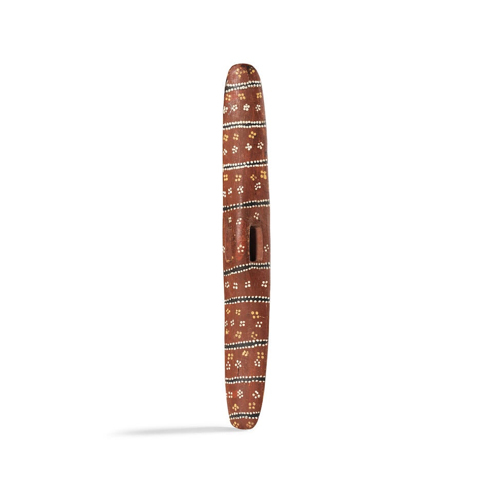 Maker Unknown A contemporary dance shield / parrying shield, Central Desert length: 80.0cm (1 of 3)