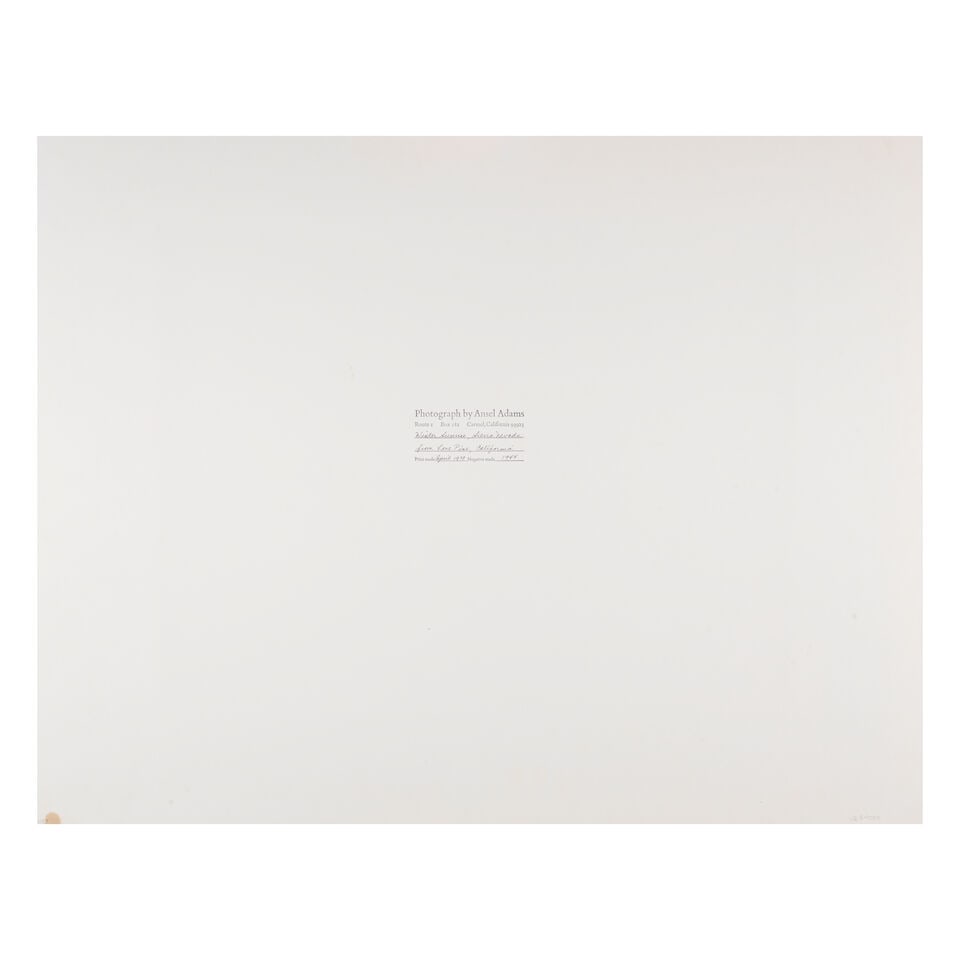 Ansel Adams (1902-1984); Winter Sunrise, Sierra Nevada, From Lone Pine, California; - 3