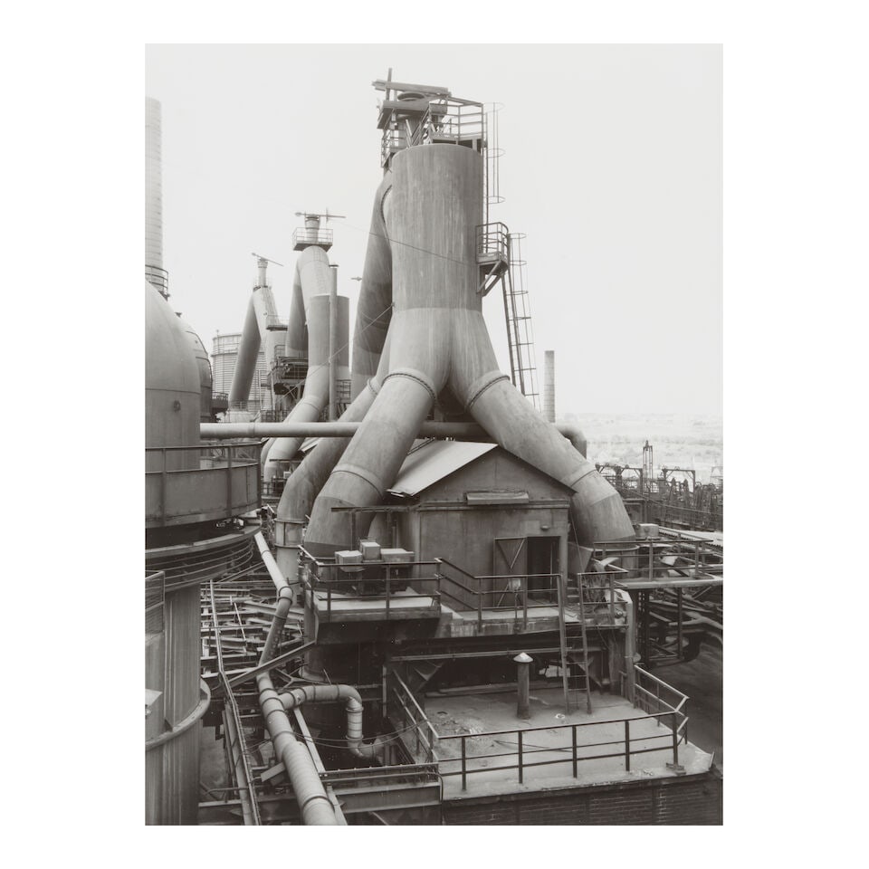 Bernd and Hilla Becher (1931-2007 and 1934-2015); Hochöfen, Völklingen, Saar, Deutschl...: Bernd and Hilla Becher (1931-2007 and 1934-2015) Hochöfen, Völklingen, Saar, Deutschland (Blast Furnace, Völklingen, Saar, Germany), 1986 Gelatin silver print, printed 2003; signed and