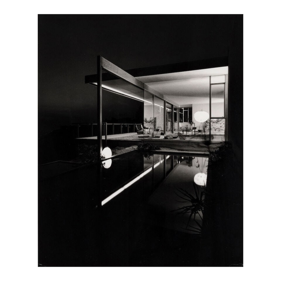 Julius Shulman (1910-2009); Chuey House, Los Angeles, California (Richard Neutra, Architect, 1956);: Julius Shulman (1910-2009) Chuey House, Los Angeles, California (Richard Neutra, Architect, 1956), 1958 Gelatin silver print, printed 1999; signed and dated in pencil on the reverse, framed, a Riva Ga