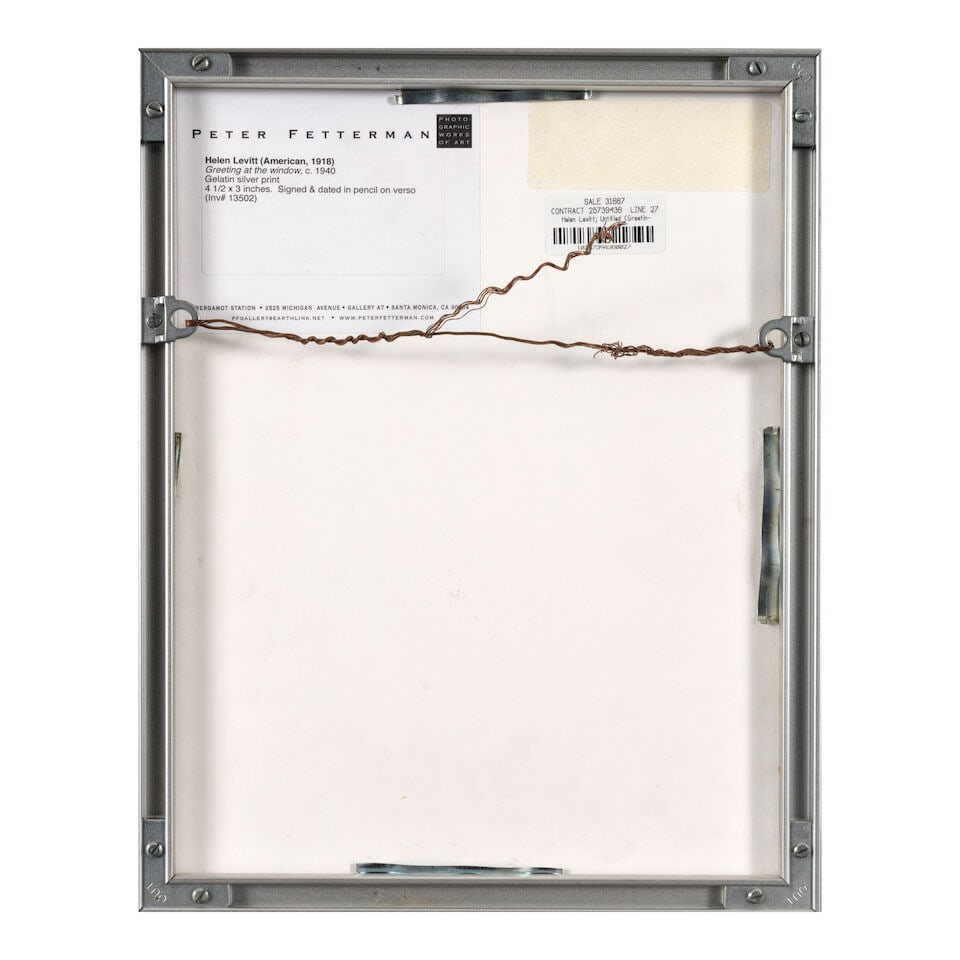 Helen Levitt (1913-2009); Untitled (Greeting at the Window); - 4