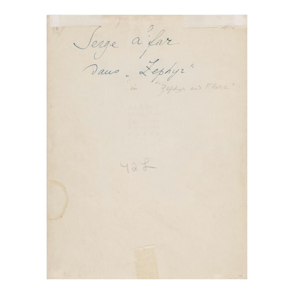 Man Ray (1890-1976); Serge Lifer as Zephyr (in 'Zephyr and Flora'); - 2