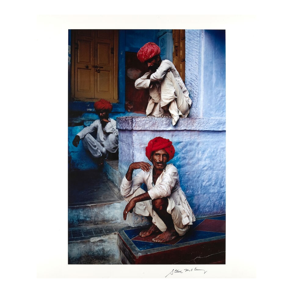Steve McCurry (born 1950); Men on Steps, Jodhpur, India; - 2