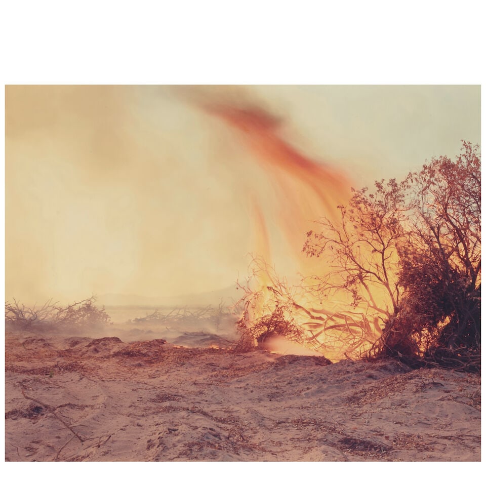 Richard Misrach (born 1949); 'Desert Fire #77';: Richard Misrach (born 1949) 'Desert Fire #77', 1984 Chromogenic print; signed, titled, dated, and editioned '24/50' in ink in the margin. 7 5/8 x 9 5/8 in. (19.4 x 24.4 cm.) sheet 8 1/2 x 11 in. (21.6