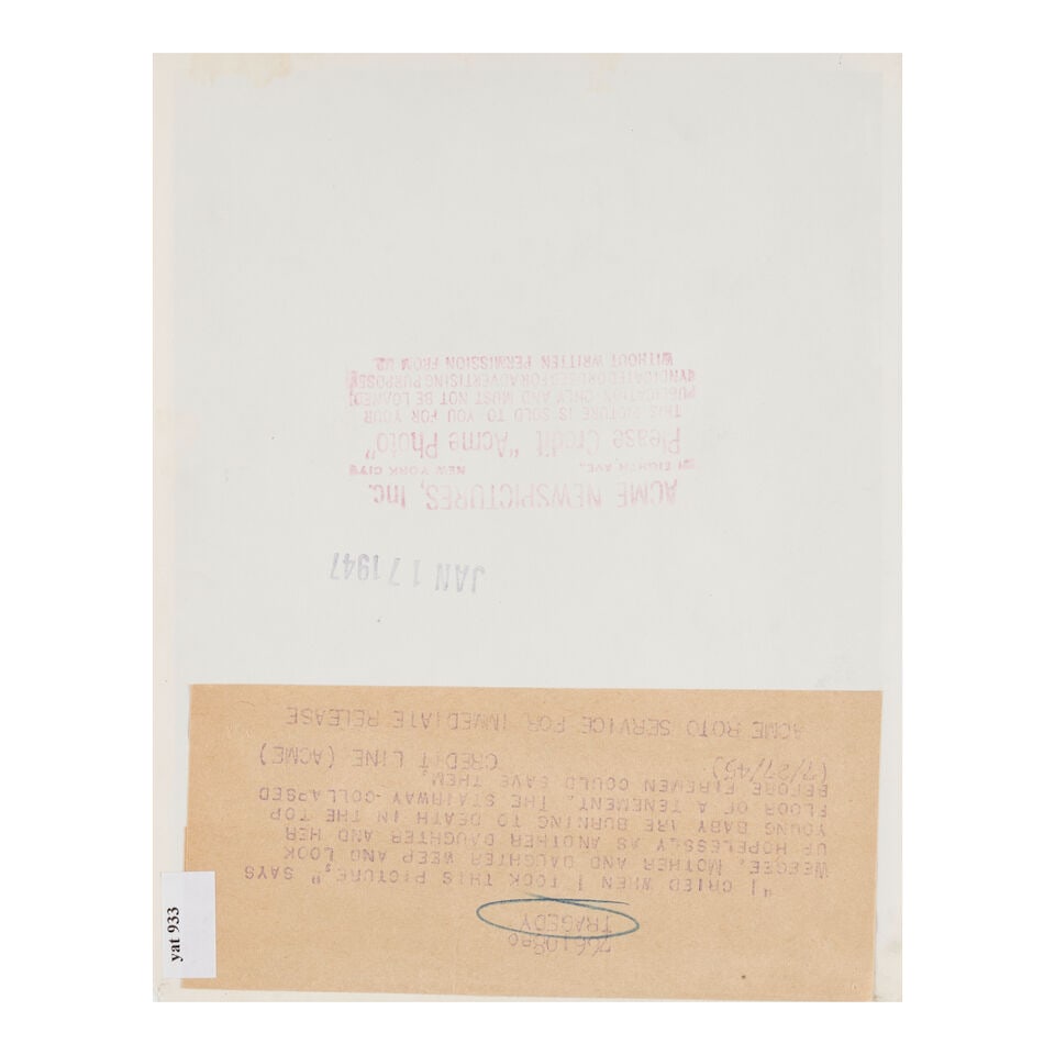 Weegee (Arthur Fellig) (1899-1968); I Cried When I Took This Picture; - 3