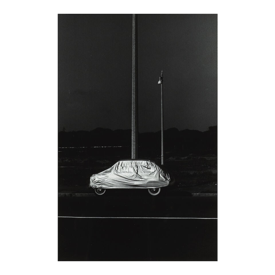 Elliott Erwitt (1928-2023); Rome (Car and Poles);: Elliott Erwitt (1928-2023) Rome (Car and Poles), 1965 Gelatin silver print, printed 1977; signed and editioned '75/100' in pencil on the reverse, framed. 9 1/2 x 6 3/8 in. (24.1 x 16.2 cm.) sheet 10 x