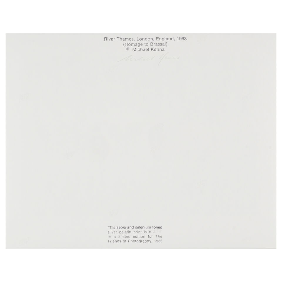 Michael Kenna (born 1953); River Thames, London, England (Homage to Brassai); - 2