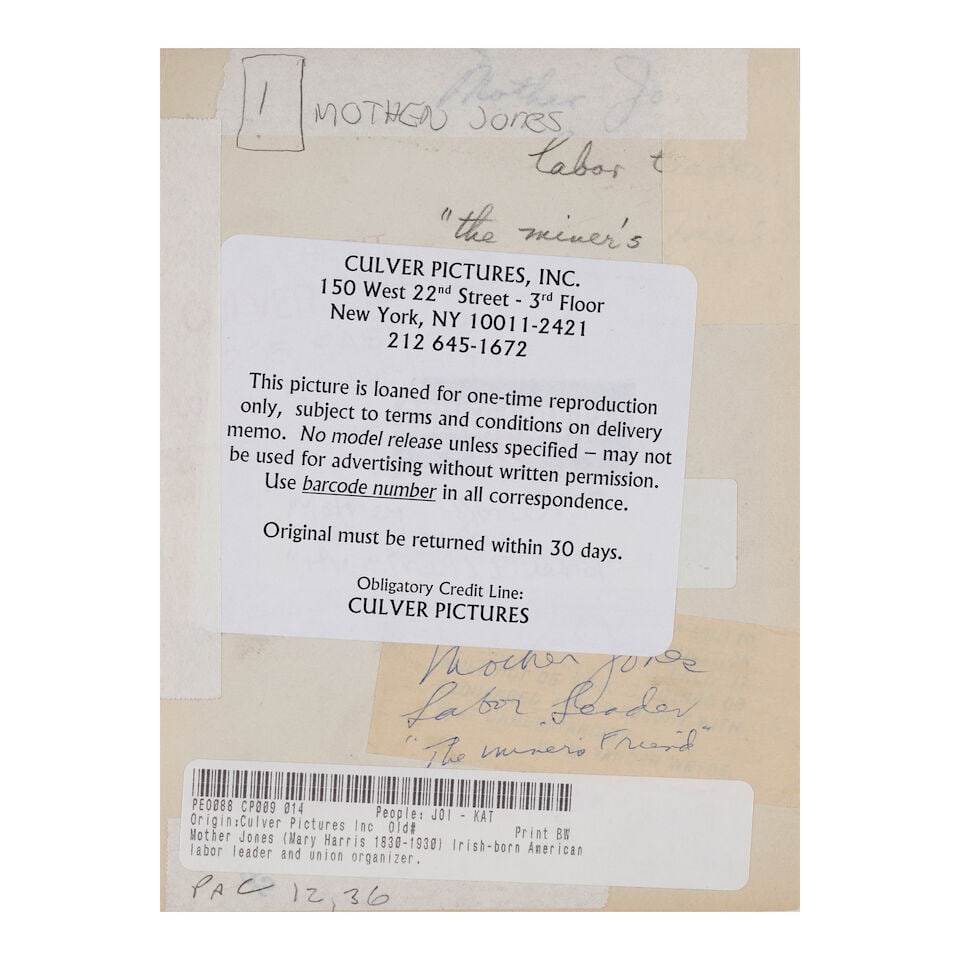 Henry Van der Weyde (1838-1924); Mother Jones (Mary Harris), American Labor Leader and Union Org... - 2