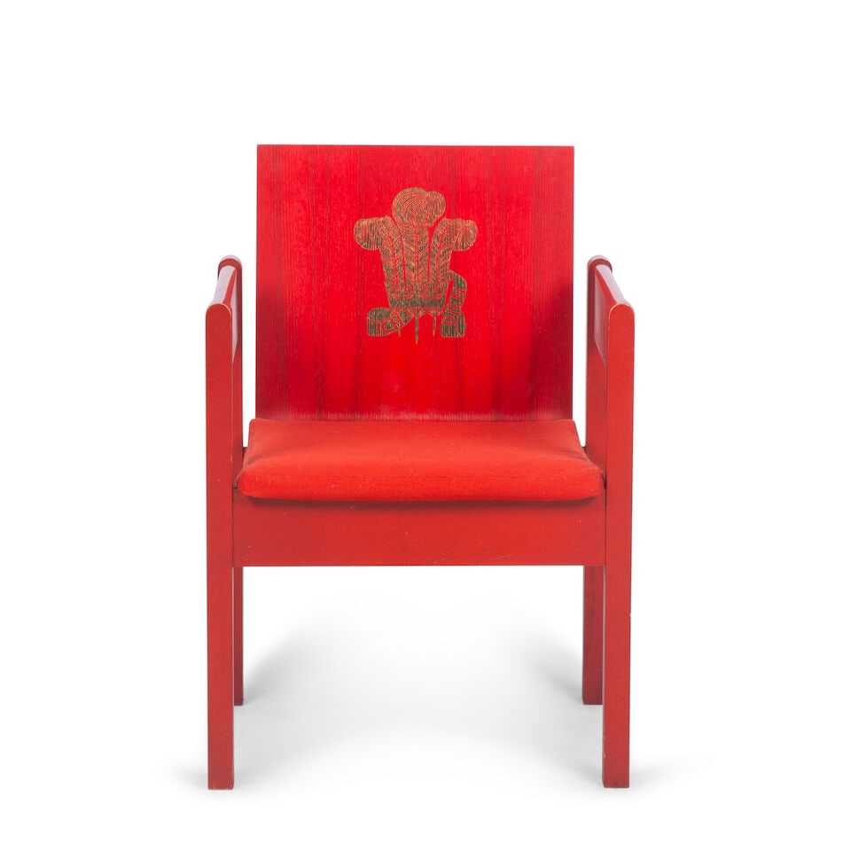A 'Prince of Wales Investiture' chair Designed by Lord Snowdon in 1969 - 3