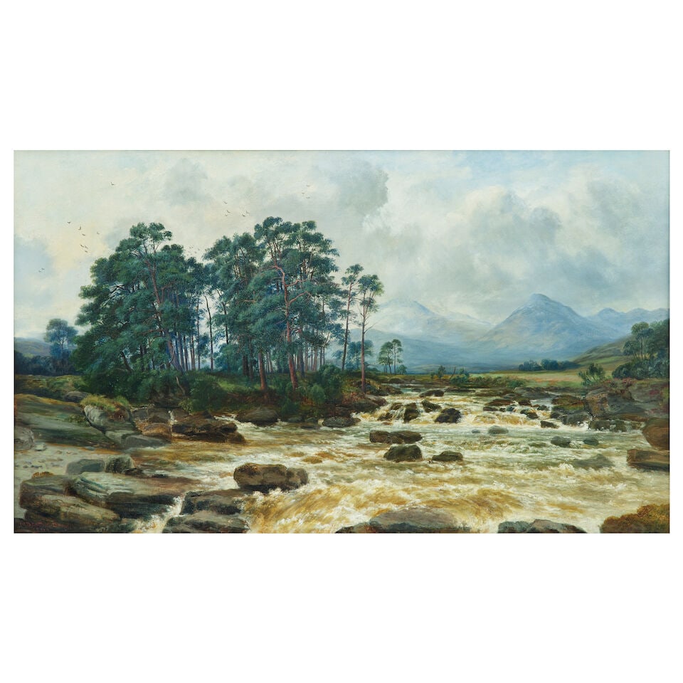 William Beattie Brown, RSA (British, 1831-1909) The River Dochart, Killin (1 of 3)