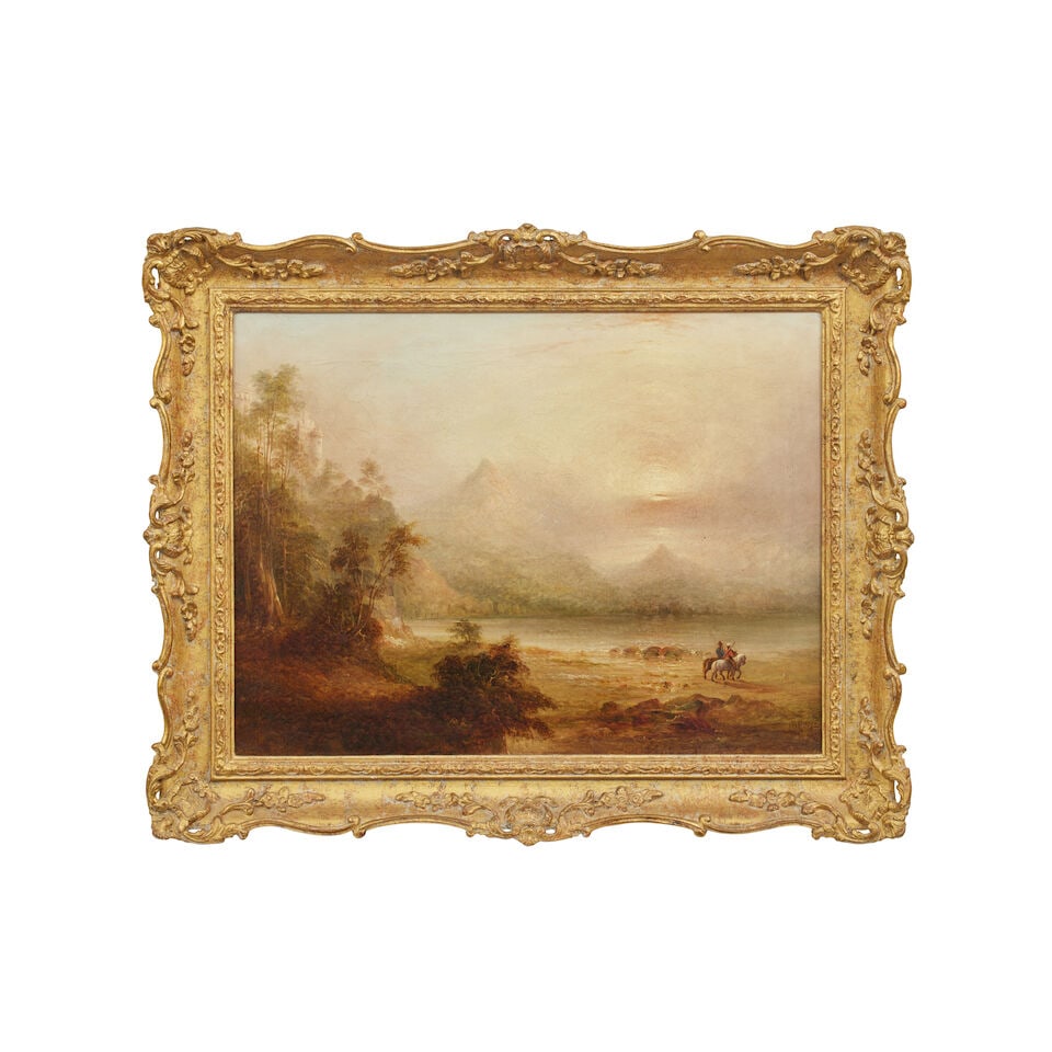 James Baker Pyne (British, 1800-1870) Travellers in a mountainous landscape signed 'JB PYNE... - 3