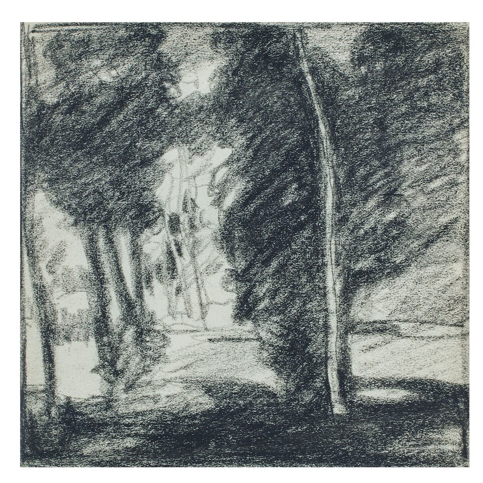 John Duncan Fergusson RBA (British, 1874-1961) The woods, believed to be St Palais: John Duncan Fergusson RBA (British, 1874-1961) The woods, believed to be St Palais conté 12.5 x 12.5cm (4 15/16 x 4 15/16in). Footnotes: Provenance Sale, Sotheby's, Gleneagles, 27 August 2003,