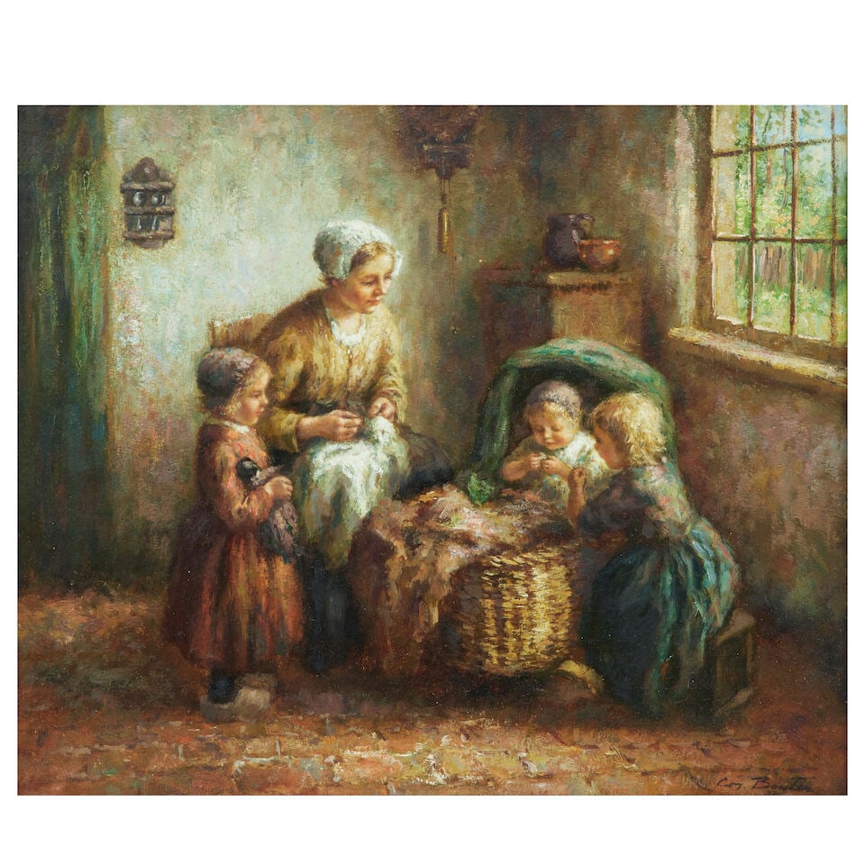 Cornelis Carel Verschuur Bouter (Dutch, 1888-1966) In the nursery (1 of 3)