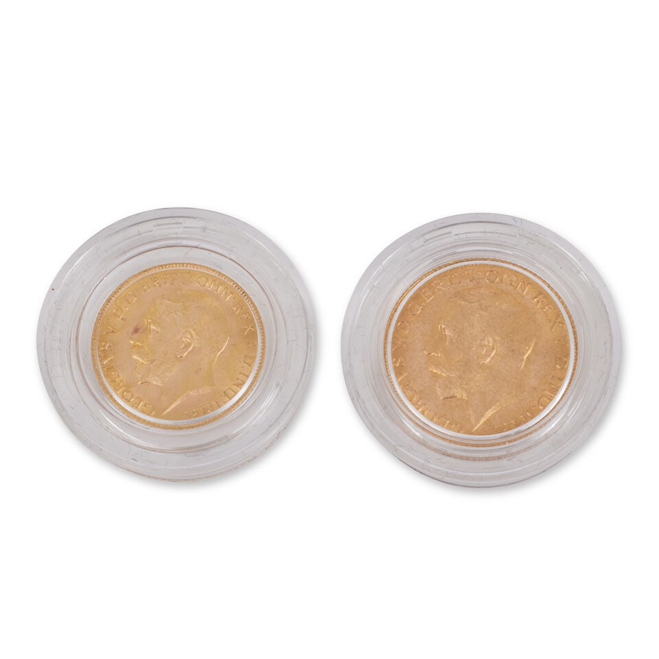 George V, full and half Sovereign, End of an Era set - 2