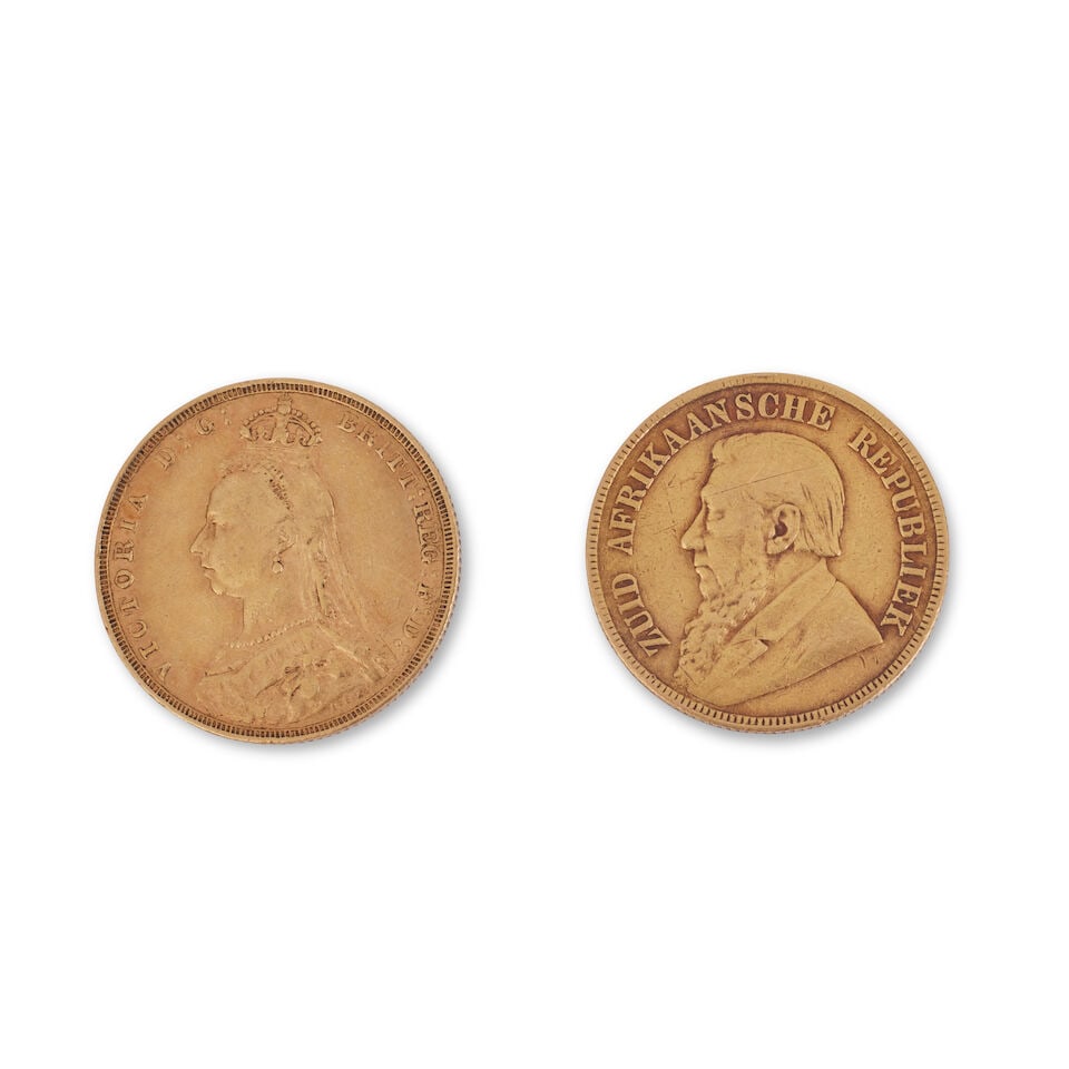Two late 19th century gold coins comprising (2) (1 of 2)