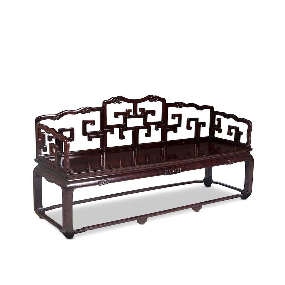 A Chinese hardwood settee (1 of 3)