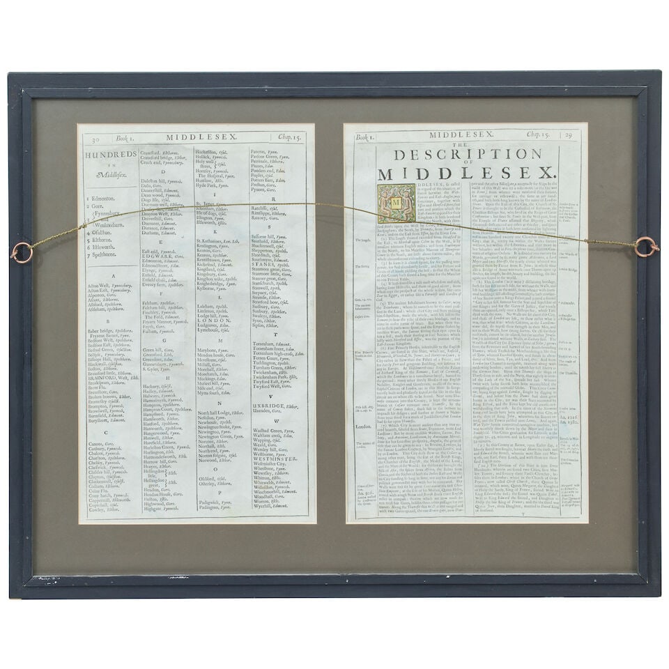 SPEED (JOHN) Midle-sex Described, 1676; Bedford Shire Described, c.1611, hand-coloured maps (2) - 2