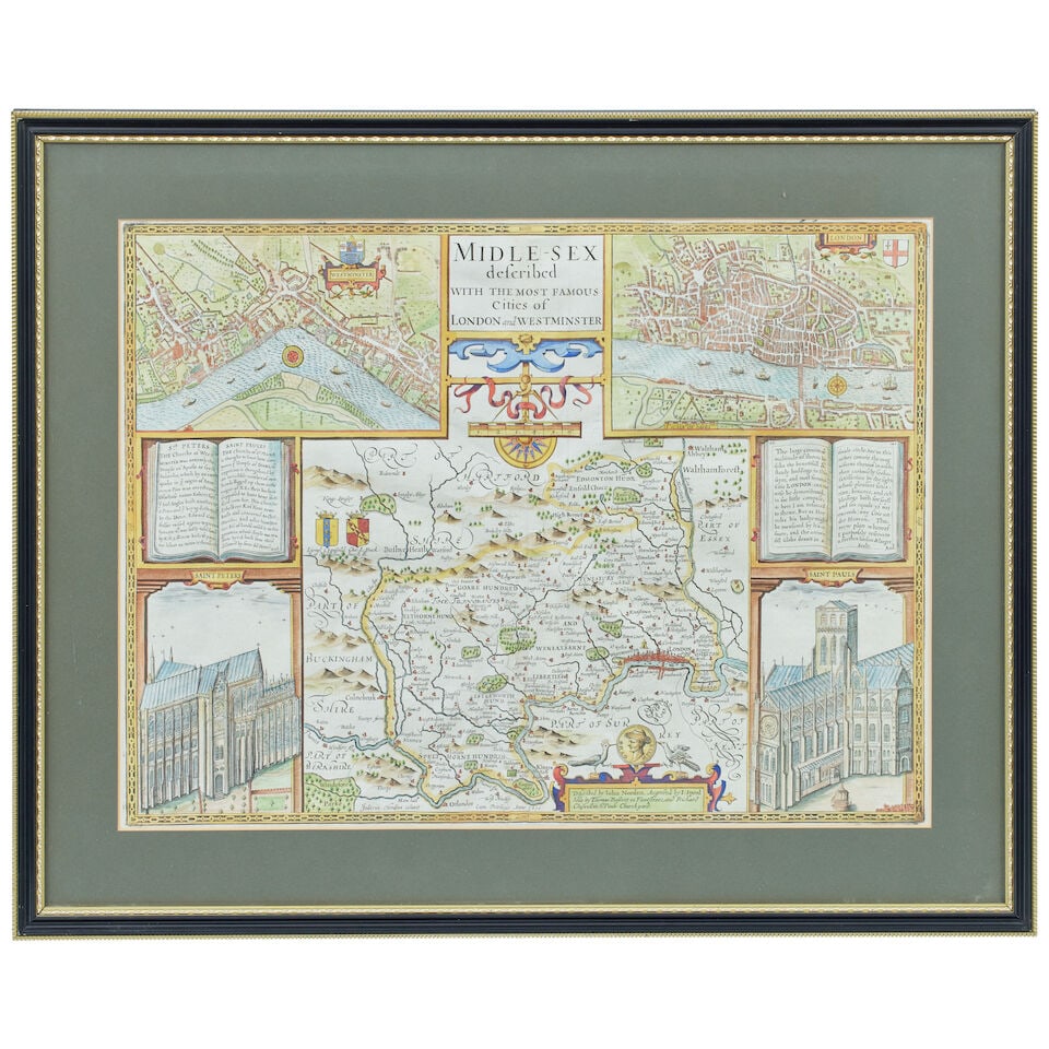 SPEED (JOHN) Midle-sex Described, 1676; Bedford Shire Described, c.1611, hand-coloured maps (2) - 3