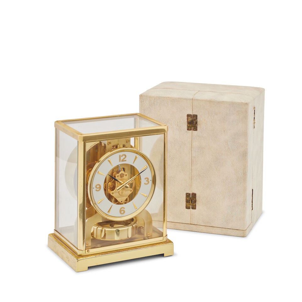 Jaeger-LeCoultre. A gilt brass Atmos clock (1 of 1)