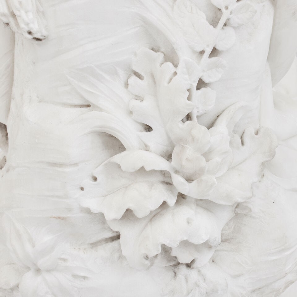 After Giovanni Battista Lombardi (Italian, 1823-1880): A carved marble figure of Ruth - 7