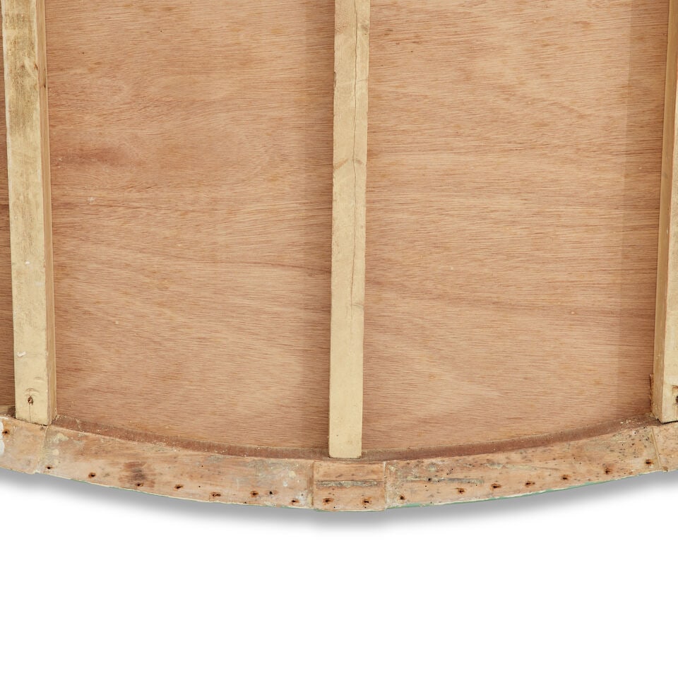 A George III serpentine painted and carved settee - 4