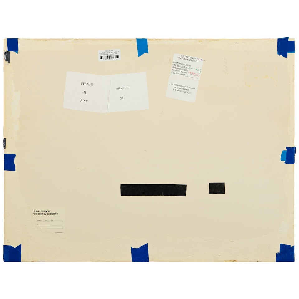 Reginald Marsh (1898-1954) Train Station sheet 14 x 20 in. - 2