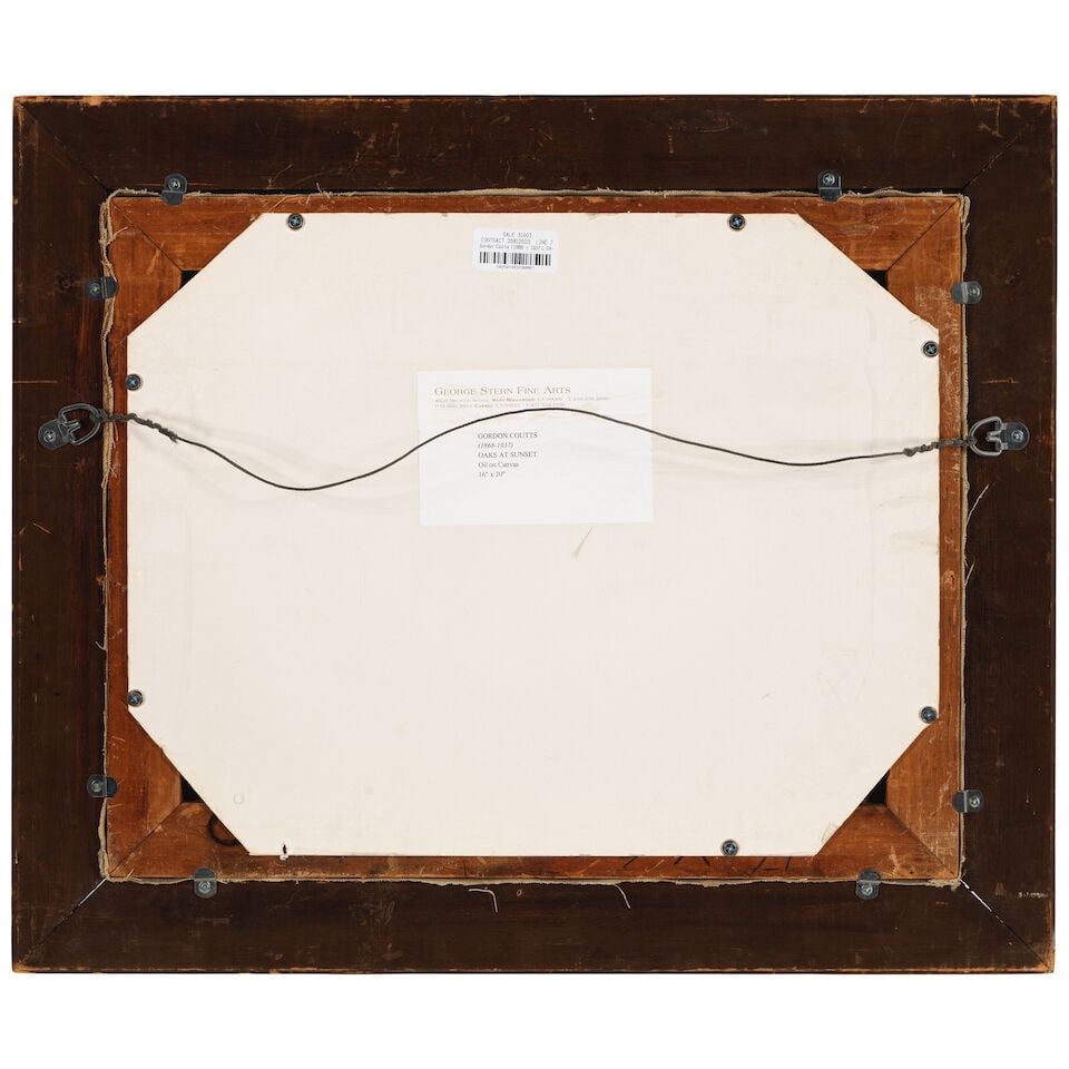 Gordon Coutts (1868-1937) Oaks at Sunset 16 x 20 in. - 2