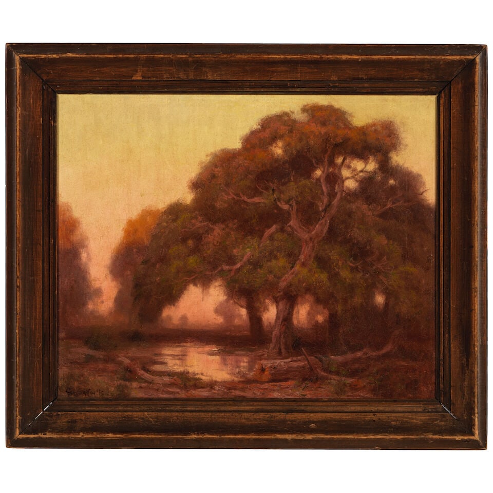 Gordon Coutts (1868-1937) Oaks at Sunset 16 x 20 in. - 3